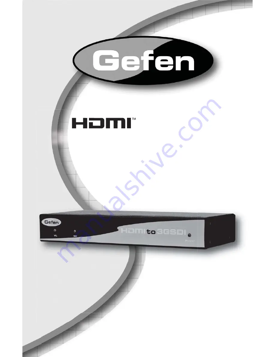 Gefen EXT-HDMI1.3-2-3GSDI Скачать руководство пользователя страница 1