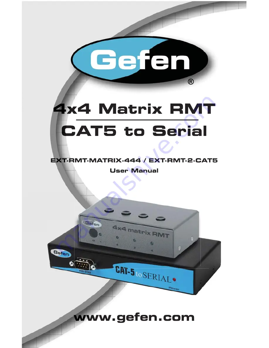 Gefen EXT-RMT-2-CAT5 Скачать руководство пользователя страница 1