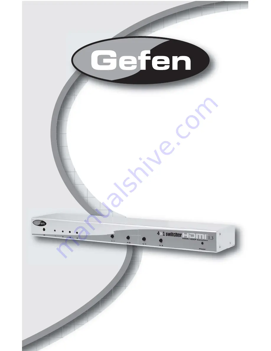 Gefen HDMI 1.3 4x1 Switcher Скачать руководство пользователя страница 1