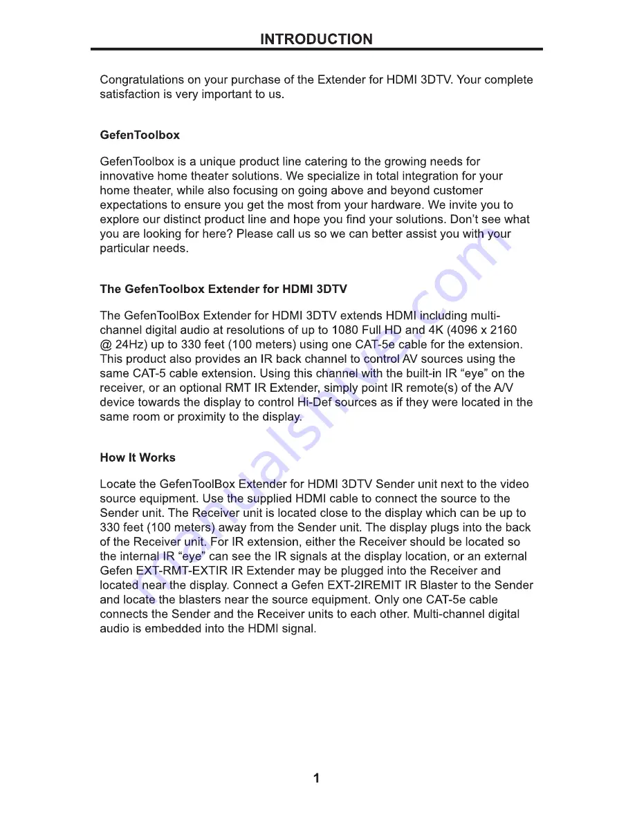Gefen Toolbox GTB-HDMI-3DTV User Manual Download Page 5