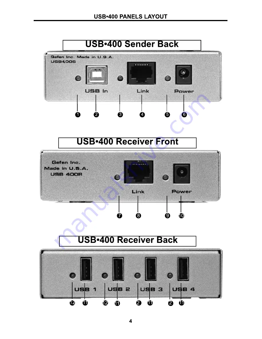 Gefen USB-400 Скачать руководство пользователя страница 8