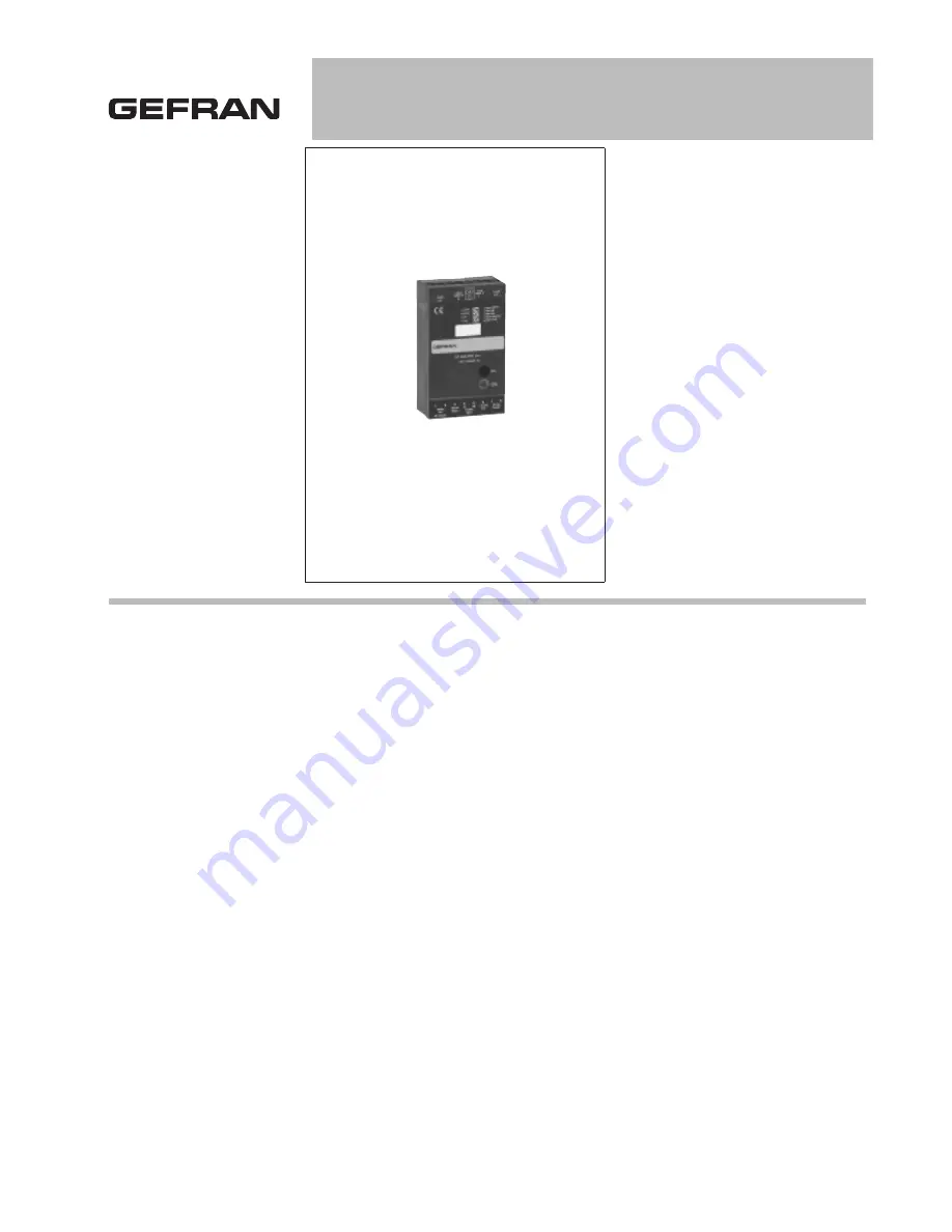 gefran GT 120A Manual Download Page 1