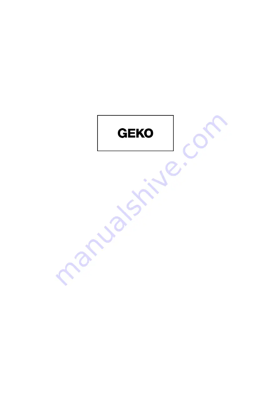 Geko 20010 ED-S/DEDA Operating Instructions Manual Download Page 1