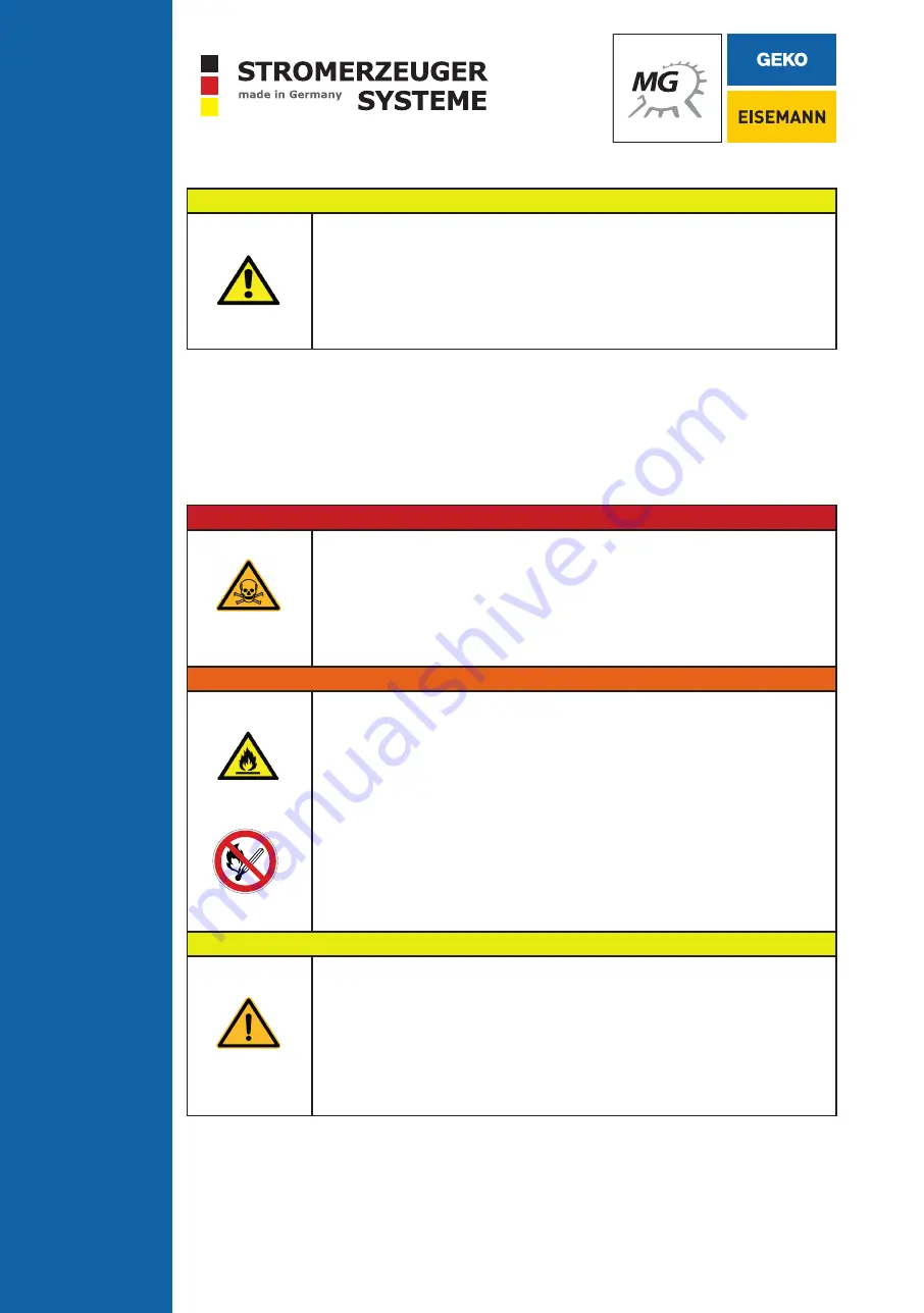 Geko Stromerzeuger 2801 E-A/SHBA Operating Manual Download Page 66