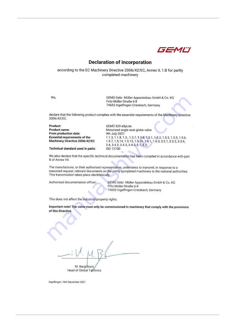 GEM 529 eSyLite Operating Instructions Manual Download Page 68