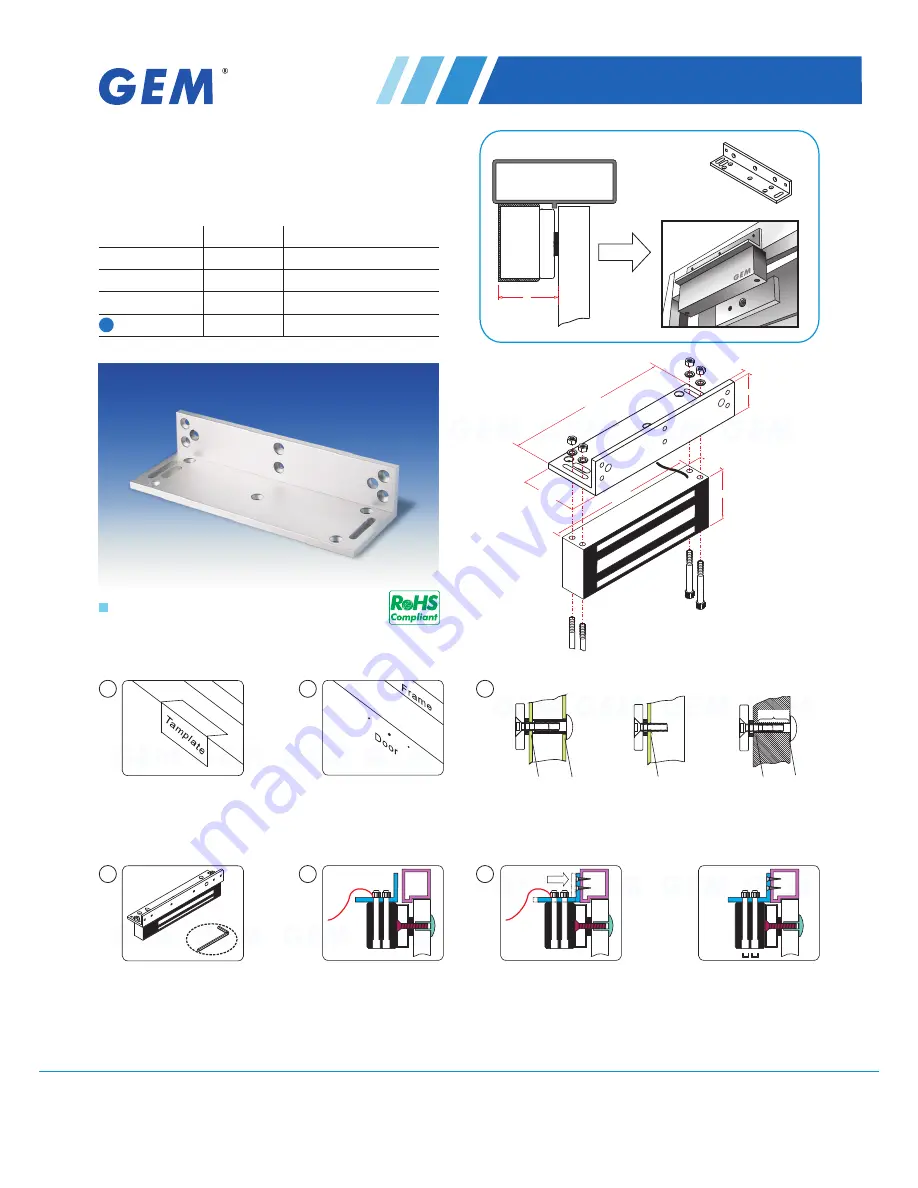 GEM GL-1200S series Specification Sheet Download Page 1