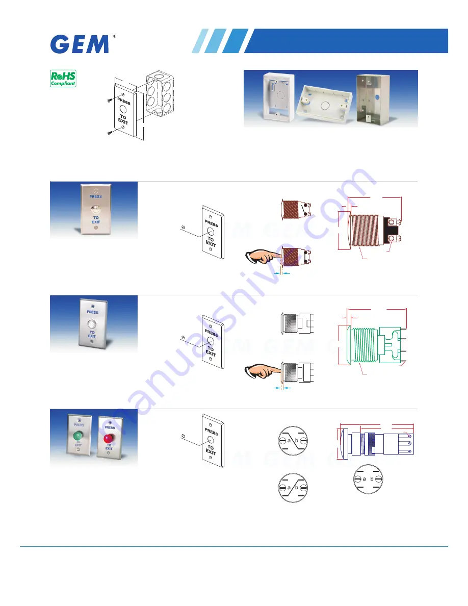 GEM PBT-020B-2 Specification Sheet Download Page 1