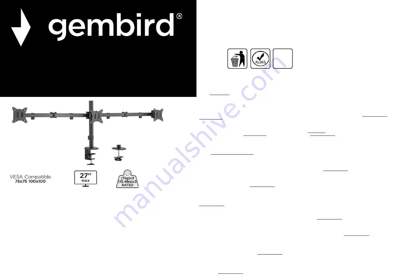 Gembird MA-D3-01 User Manual Download Page 1