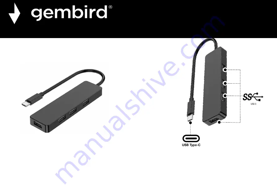 Gembird UHB-CM-U3P4-01 Скачать руководство пользователя страница 1