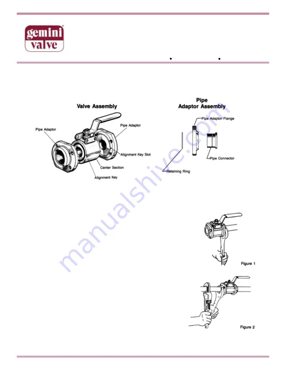 Gemini Valve 89 Series Installation Instructions Download Page 1