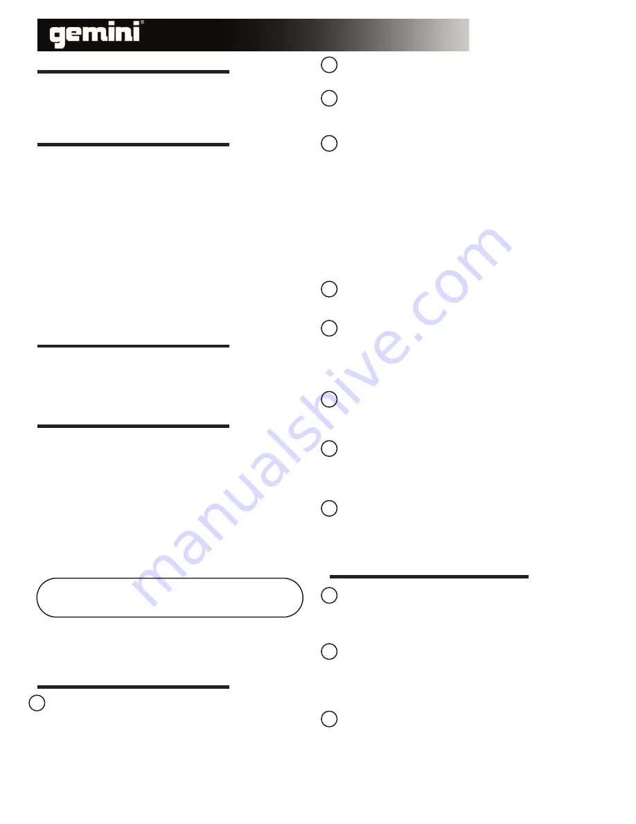 Gemini CDM-3600 Operation Manual Download Page 14