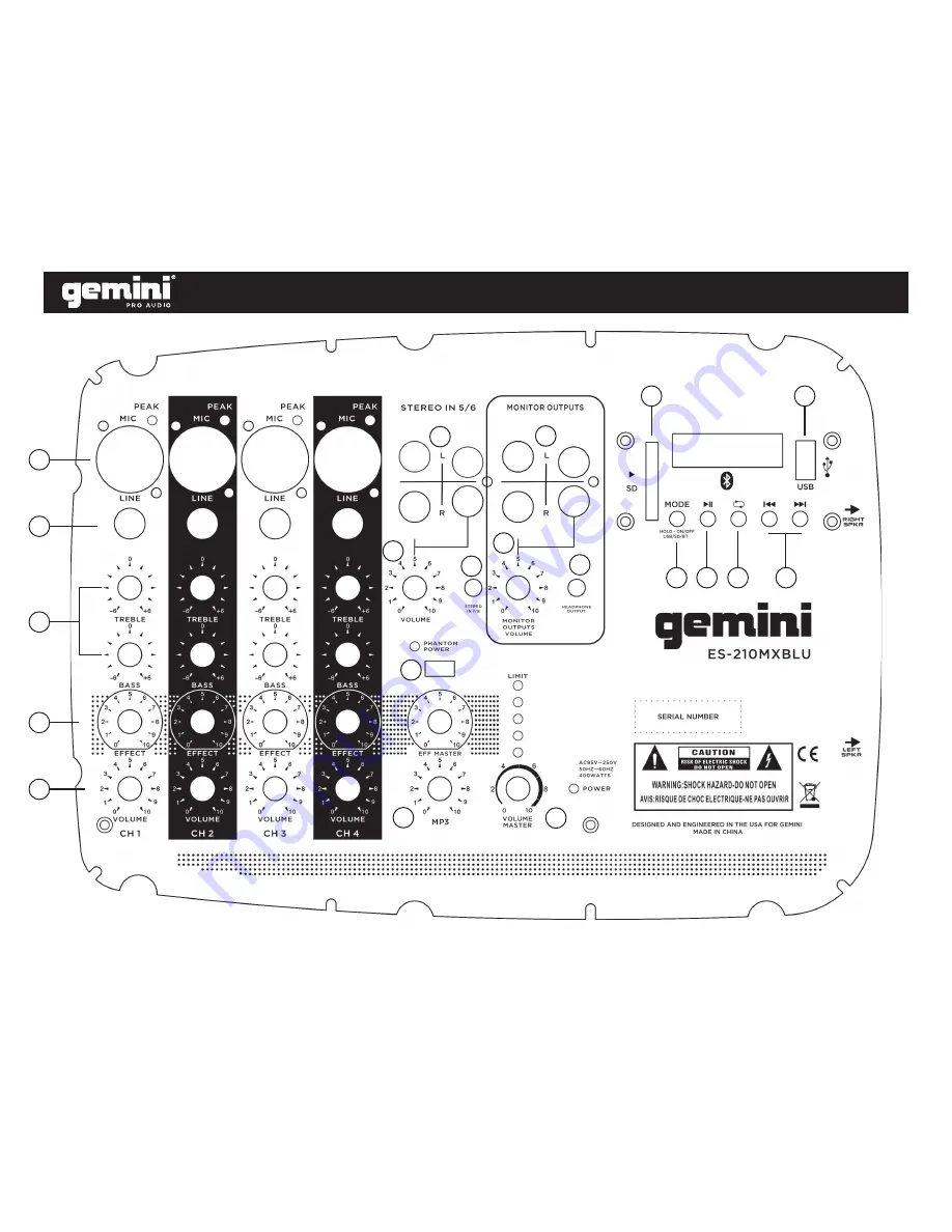 Gemini ES-210MXBLU User Manual Download Page 2