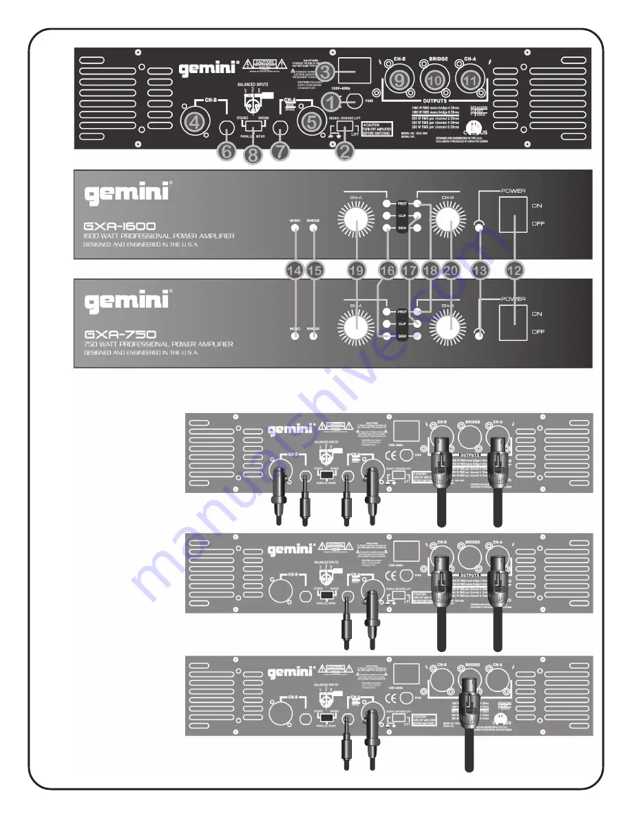 Gemini GXA 750 Скачать руководство пользователя страница 3