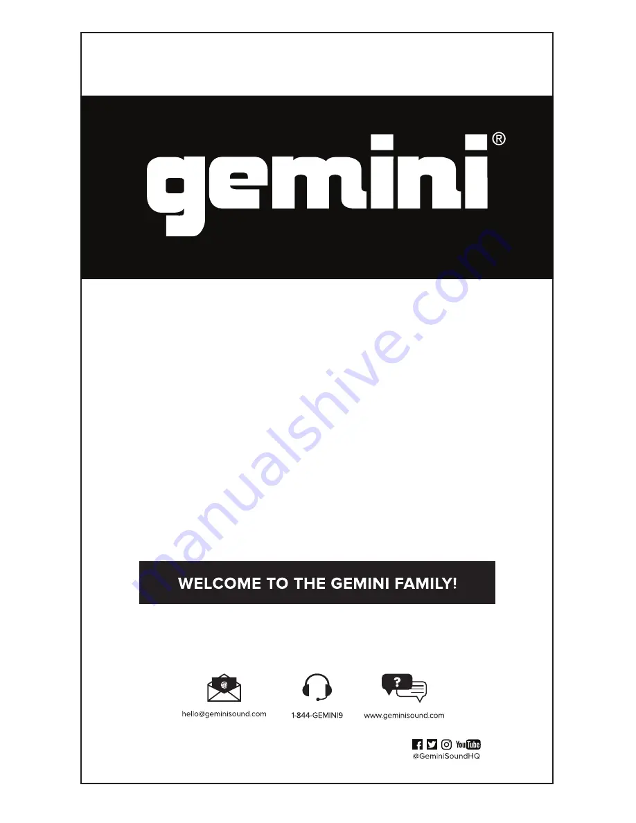 Gemini WRX-843 Series User Manual Download Page 1