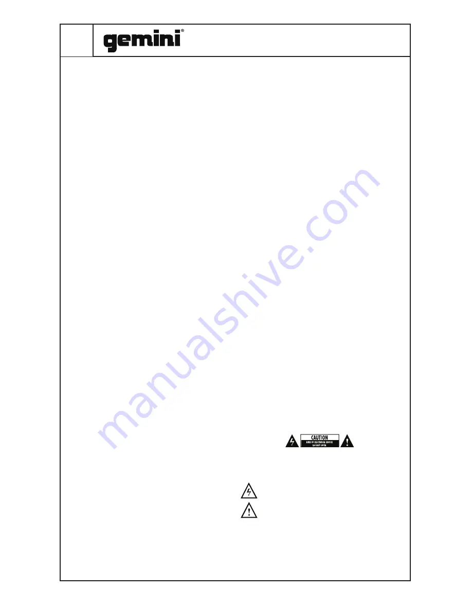 Gemini WRX-843 Series User Manual Download Page 6