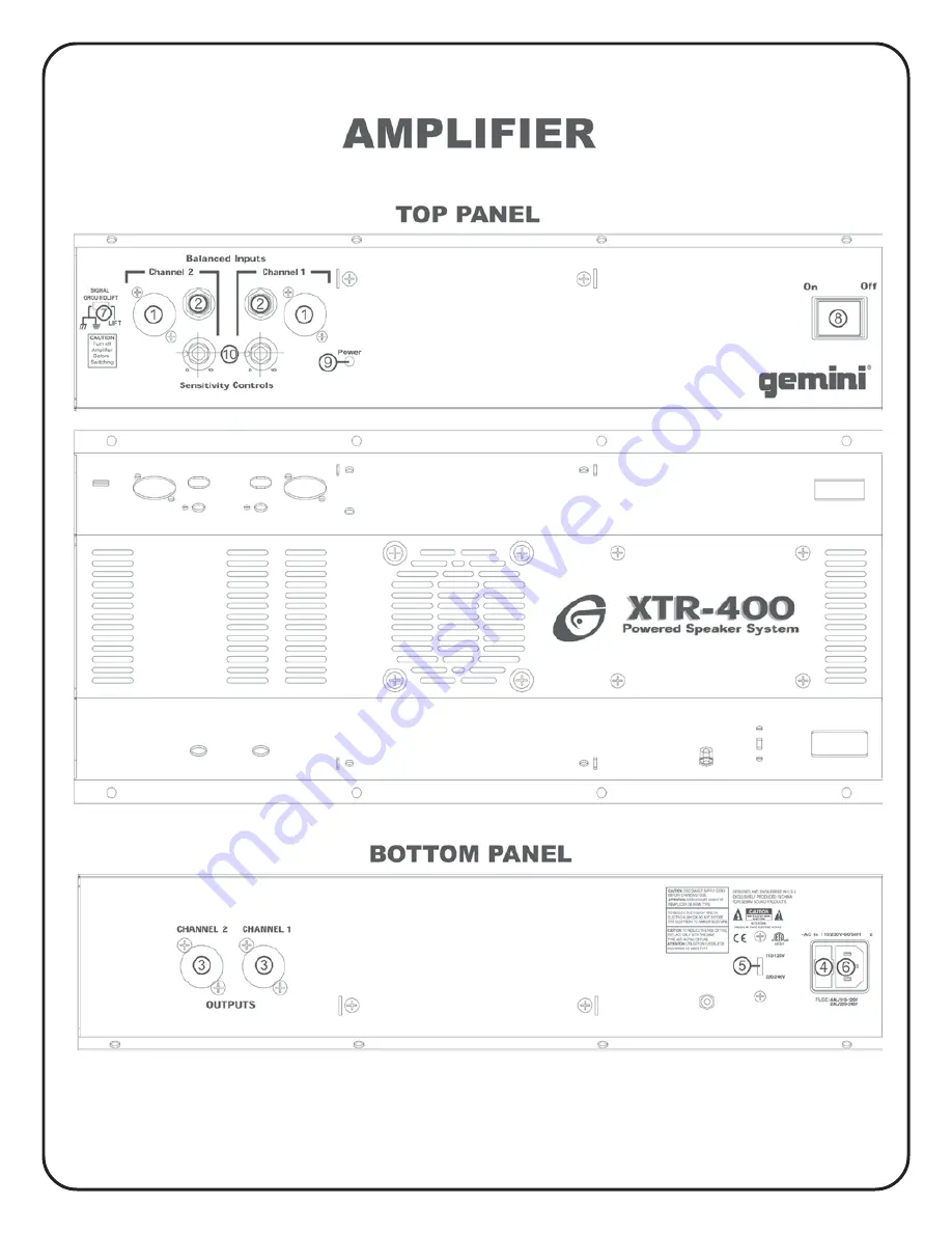 Gemini XTR-400 (French) Manuel D'Instructions Download Page 2