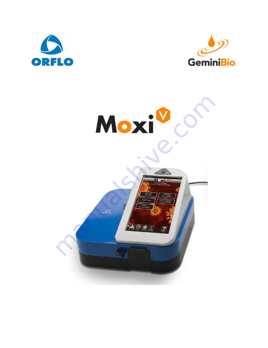 GeminiBio ORFLO Moxi V User Manual Download Page 1