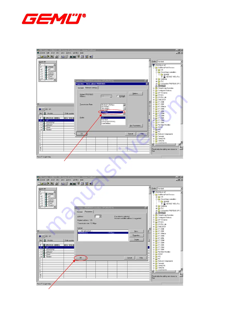 Gemu ACTRONIC Profibus DP Скачать руководство пользователя страница 30