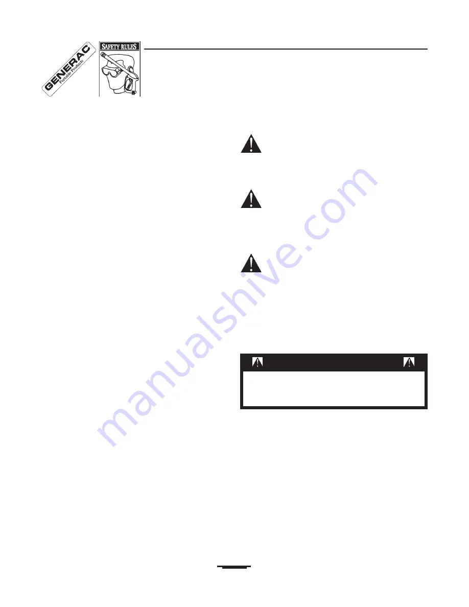 Generac Portable Products 1421-1 Owner'S Manual Download Page 2