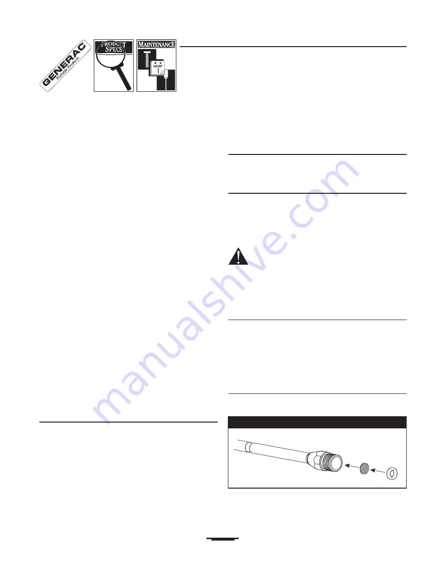 Generac Portable Products 1421-1 Owner'S Manual Download Page 12