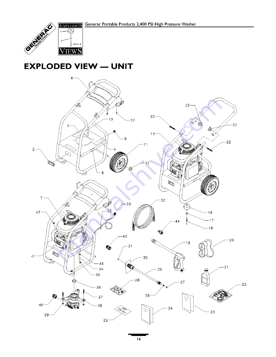 Generac Portable Products 1537-1 Owner'S Manual Download Page 16