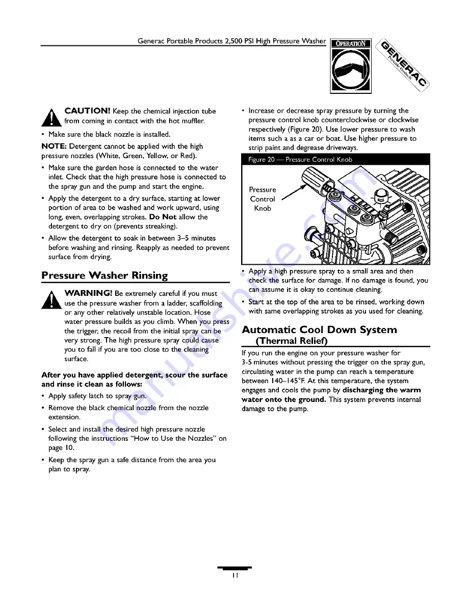 Generac Portable Products 1538-0 Owner'S Manual Download Page 11