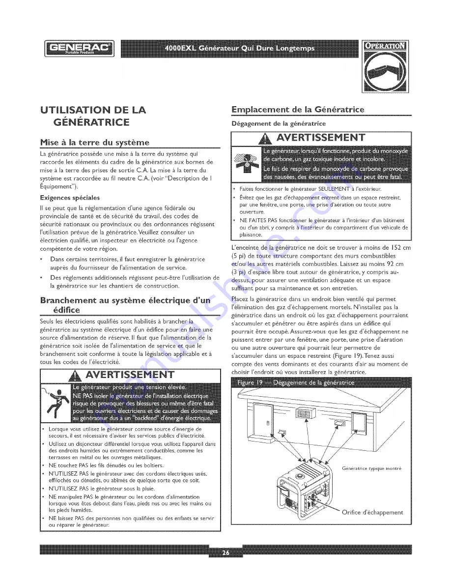 Generac Portable Products 1656-1 Owner'S Manual Download Page 26