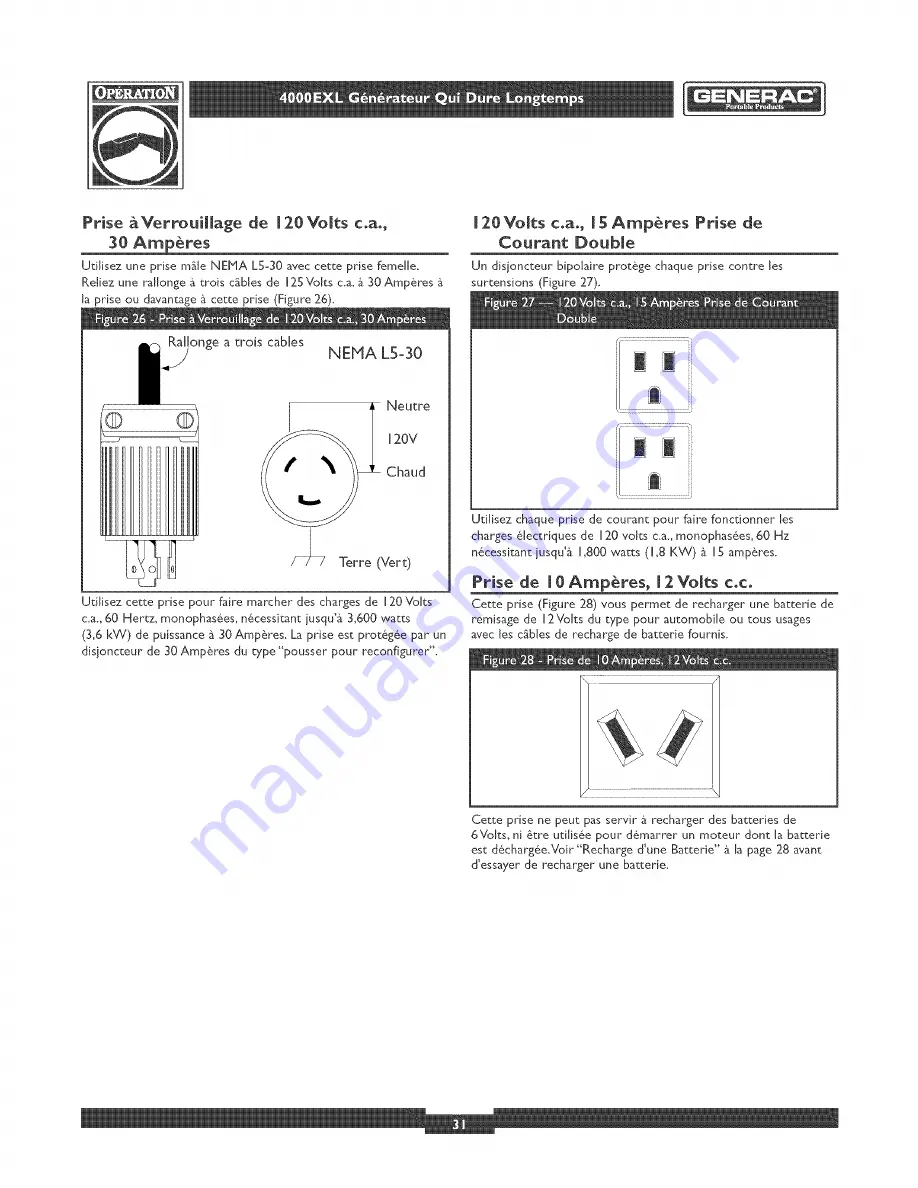 Generac Portable Products 1656-1 Owner'S Manual Download Page 31