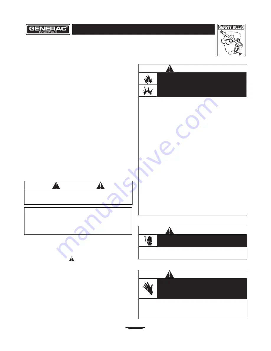 Generac Portable Products 1675-0 Owner'S Manual Download Page 2