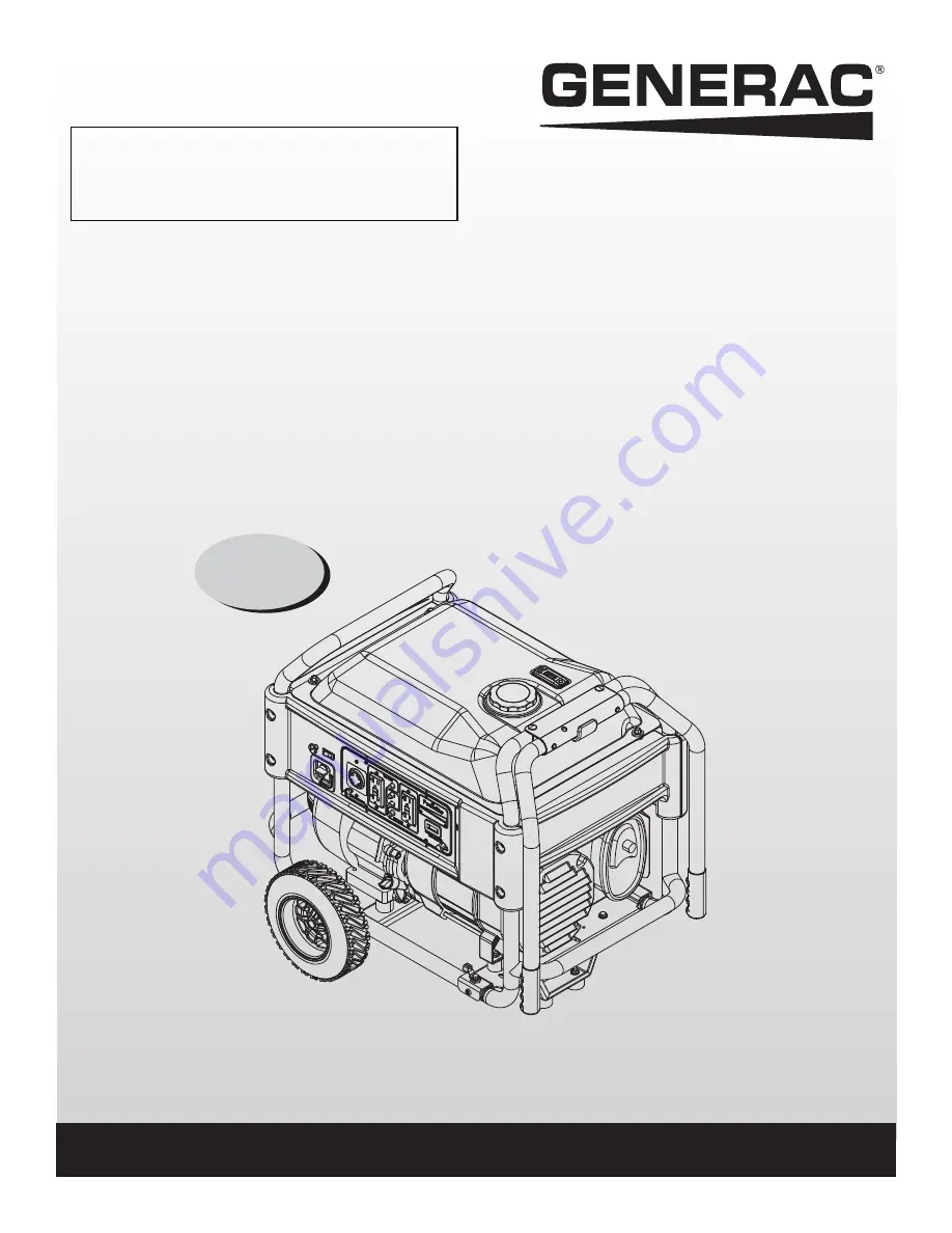 Generac Portable Products XG6500 Скачать руководство пользователя страница 23