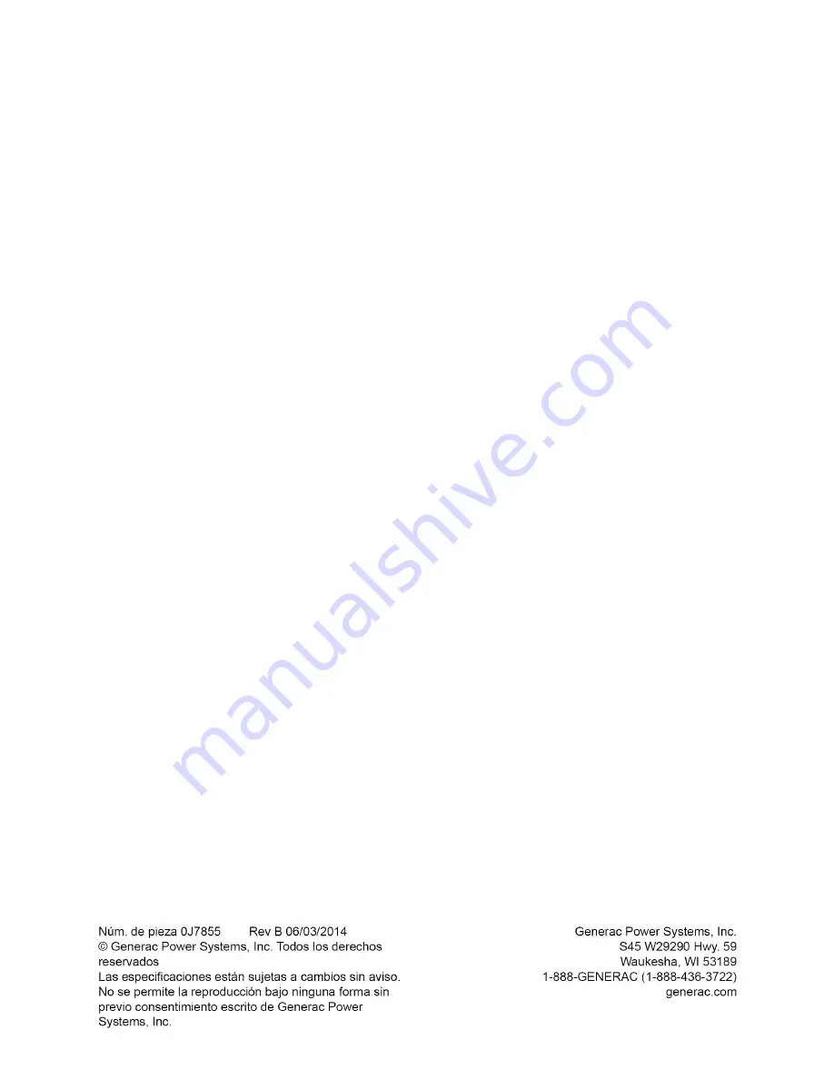 Generac Power Systems 006001-0 Owner'S Manual Download Page 47