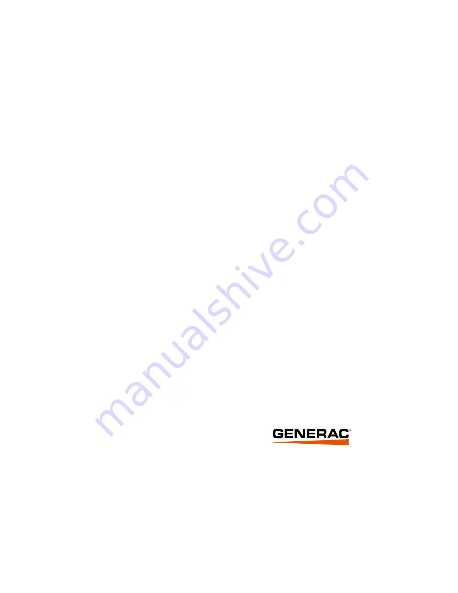 Generac Power Systems 006431R1 Owner'S Manual Download Page 40