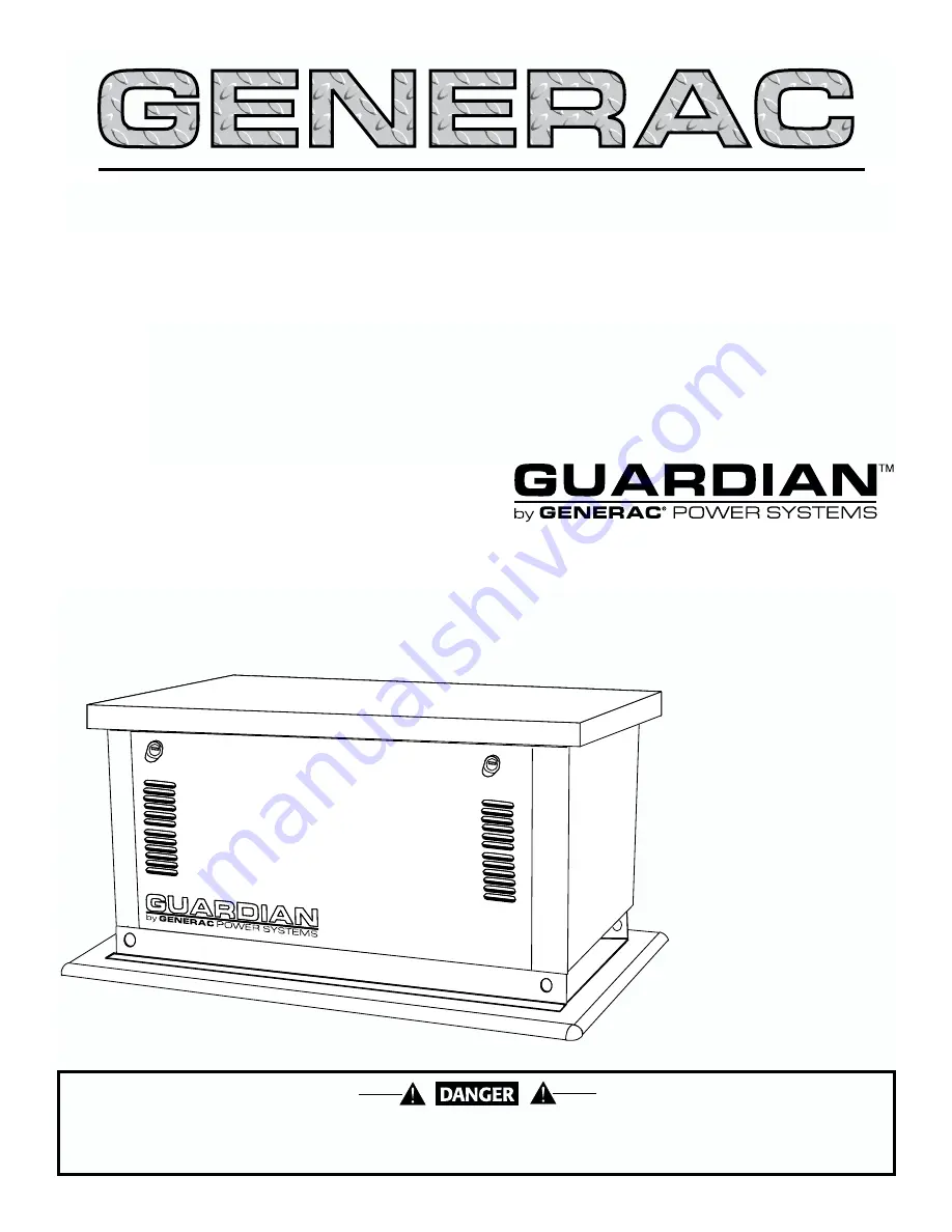 Generac Power Systems 04077-01, 04109-1, 04079-1, 00 Installation And Adjustment Manual Download Page 1