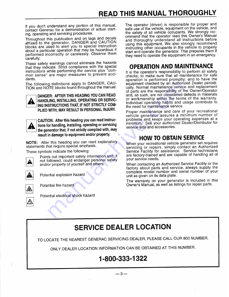 Generac Power Systems 0661-4 Owner'S Manual Download Page 5