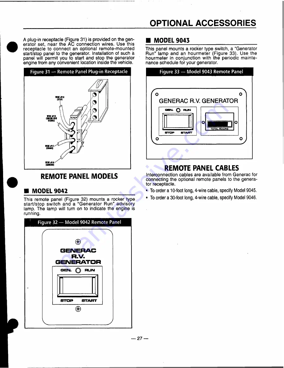 Generac Power Systems 0661-5 Installation And Owner'S Manual Download Page 29