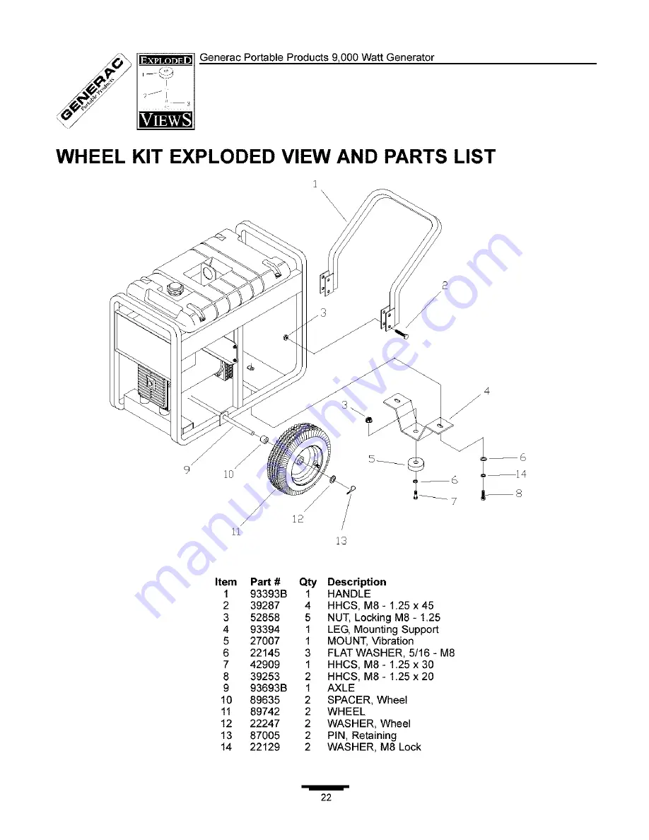 Generac Power Systems 1338-1 Скачать руководство пользователя страница 22