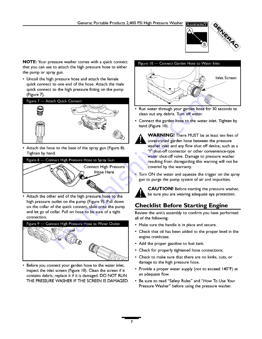 Generac Power Systems 1537-0 Owner'S Manual Download Page 7