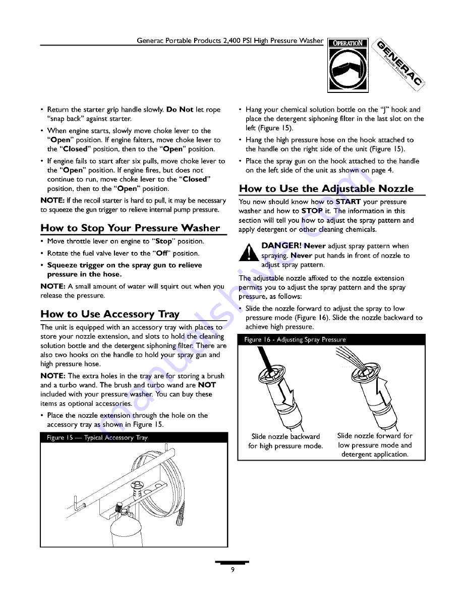 Generac Power Systems 1537-0 Owner'S Manual Download Page 9