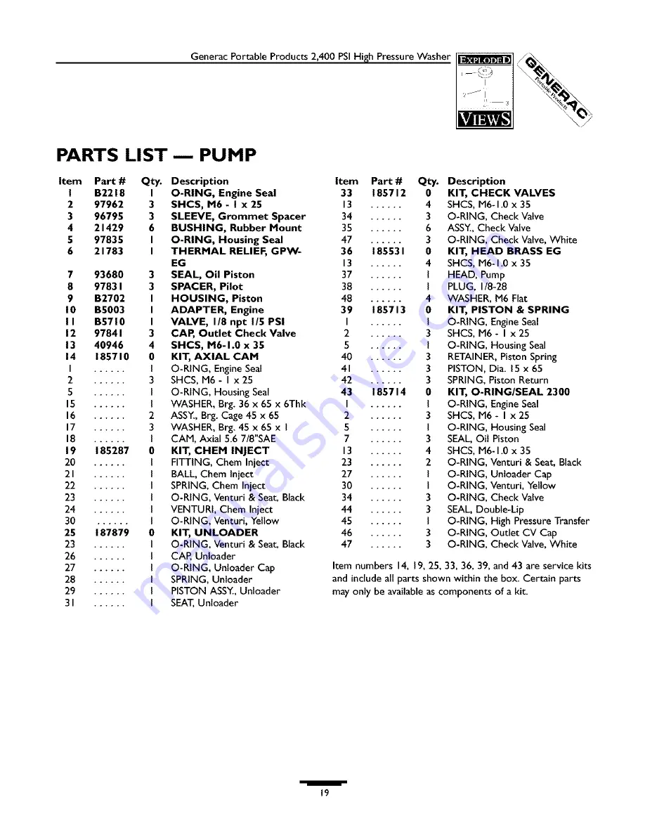 Generac Power Systems 1537-0 Owner'S Manual Download Page 19