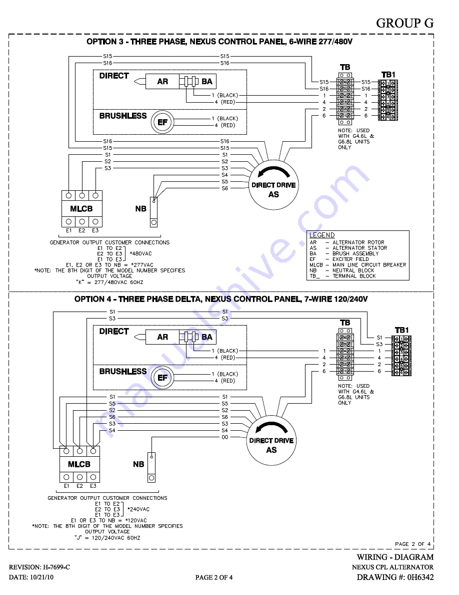 Generac Power Systems 48kW Owner'S Manual Download Page 147