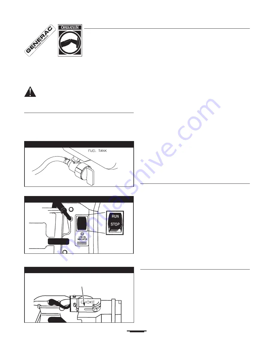 Generac Power Systems 7500EXL Rated watt Extended Life Generator Owner'S Manual Download Page 8