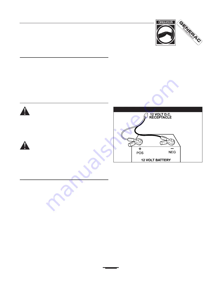 Generac Power Systems 7500EXL Rated watt Extended Life Generator Owner'S Manual Download Page 9