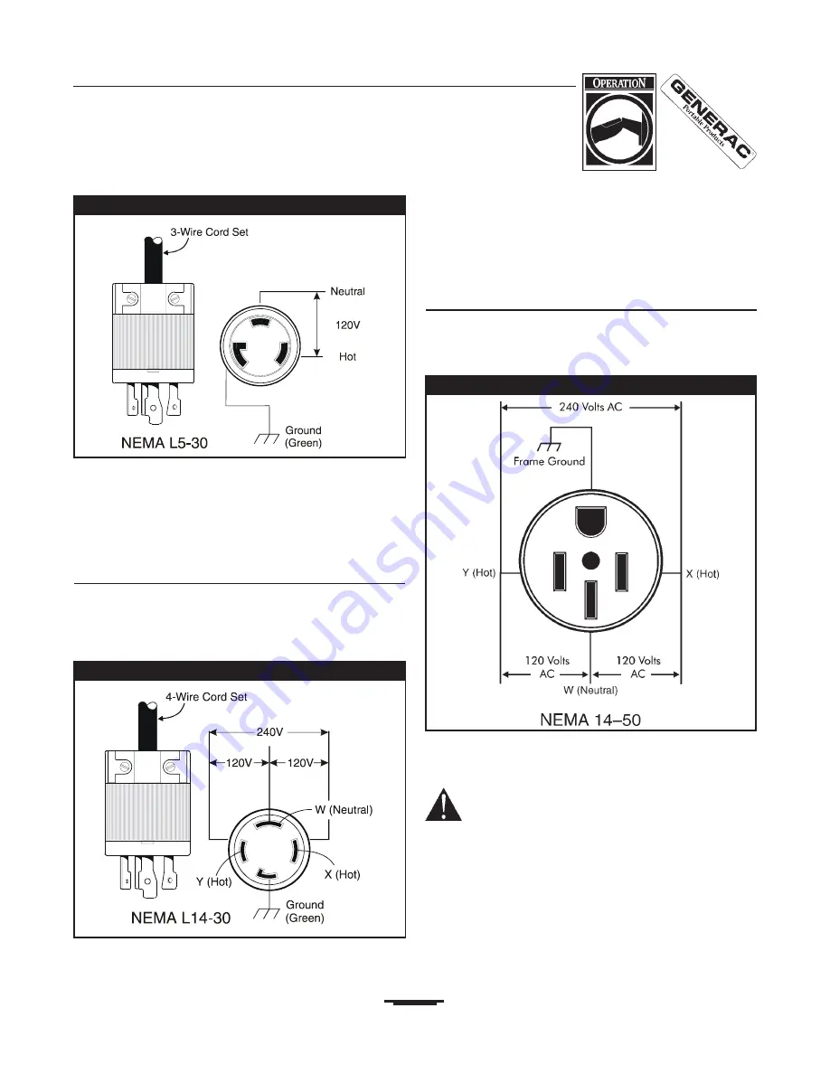 Generac Power Systems 7500EXL Rated watt Extended Life Generator Owner'S Manual Download Page 11