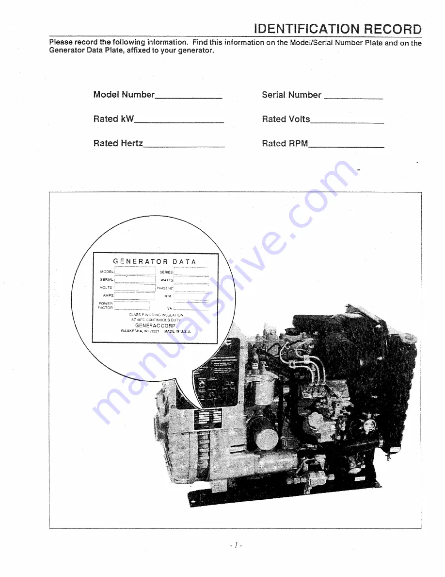 Generac Power Systems 9344-1 Owner'S Manual Download Page 3