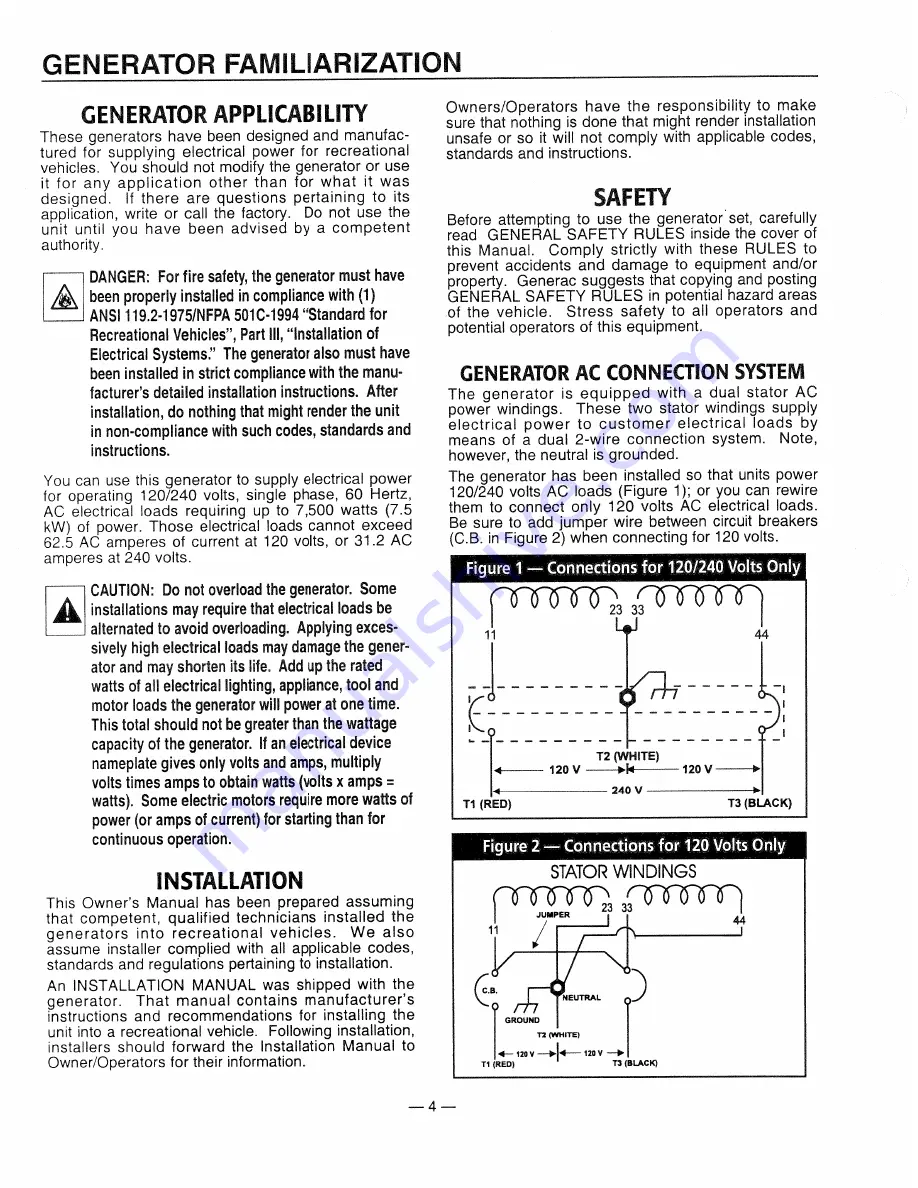 Generac Power Systems 9344-2 Owner'S Manual Download Page 6