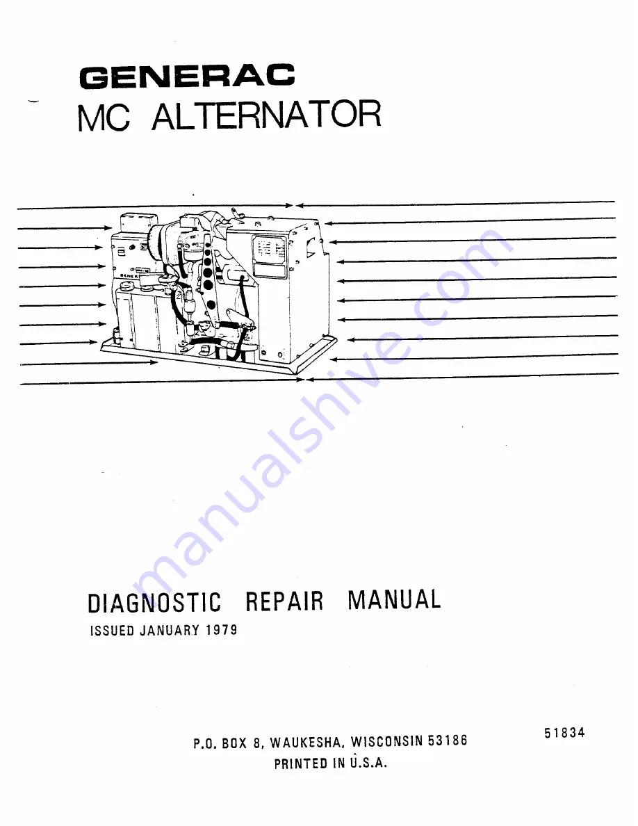 Generac Power Systems ALTERNATOR MC Скачать руководство пользователя страница 1