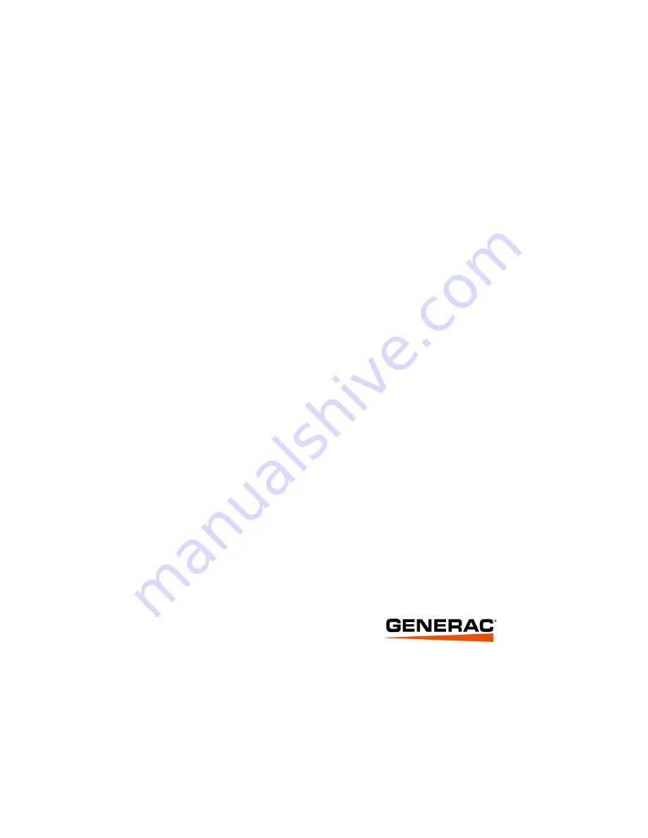 Generac Power Systems G0071290 Owner'S Manual Download Page 44