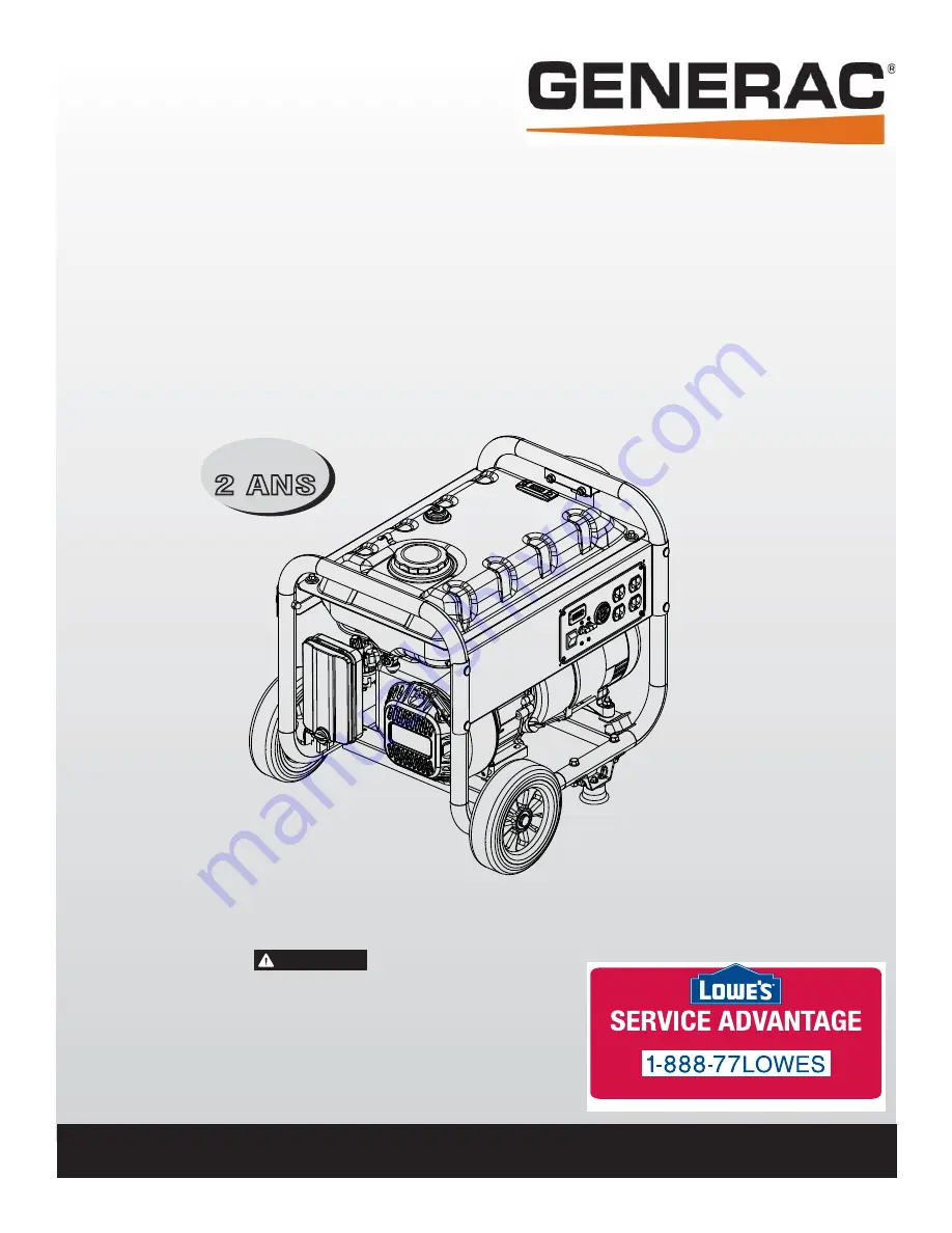 Generac Power Systems GP3300 Owner'S Manual Download Page 39