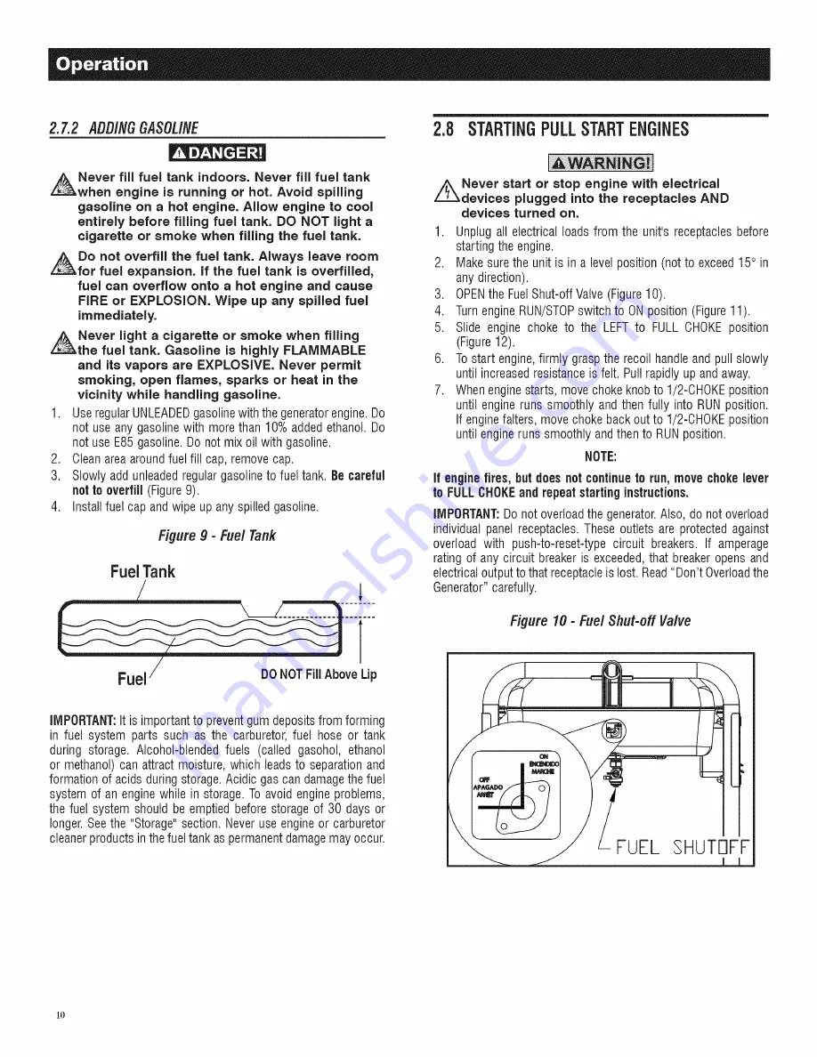 Generac Power Systems GP7500E-5943-5 Owner'S Manual Download Page 12