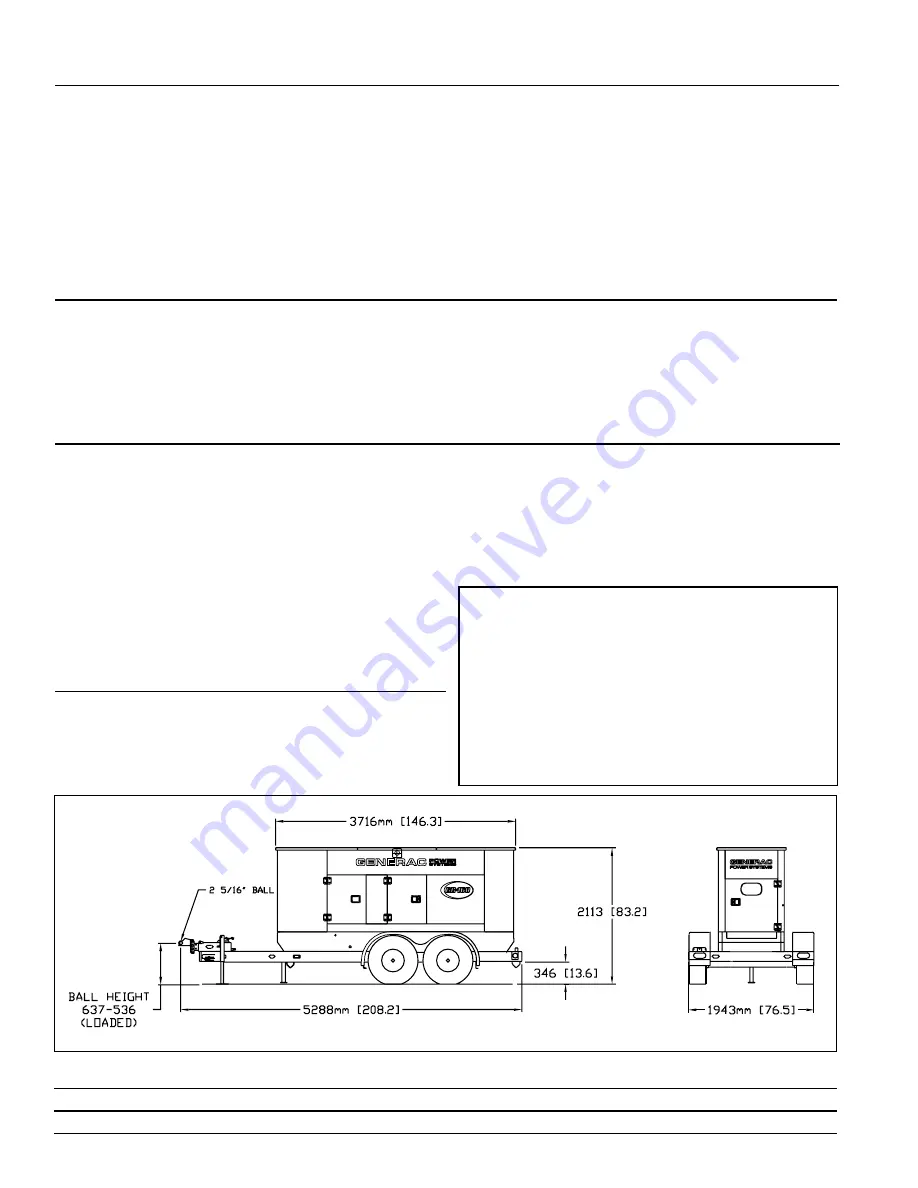 Generac Power Systems GR160 Specifications Download Page 4